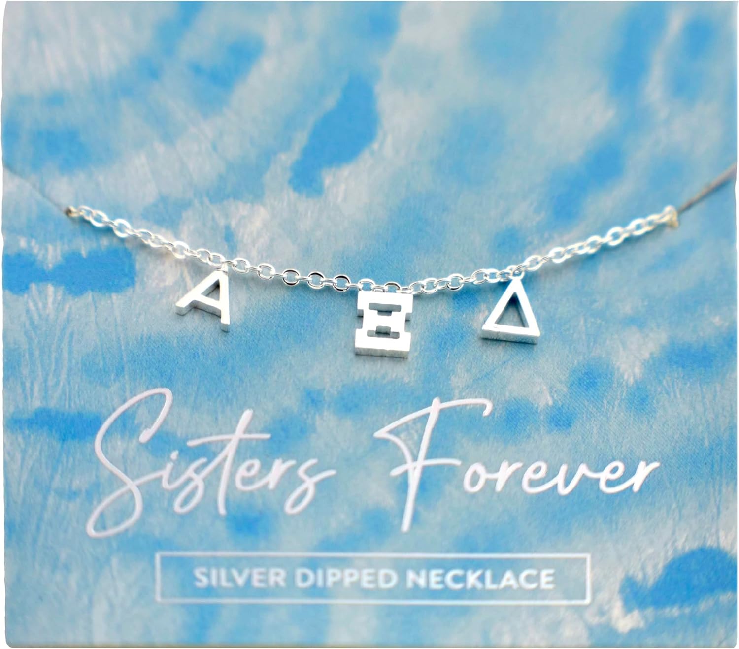 Alpha Xi Delta Necklace — AXiD Greek Letters Necklace, Silver Plated Sorority Gifts Necklace, Long-Lasting Alpha Xi Delta Gifts for Women - Image 2