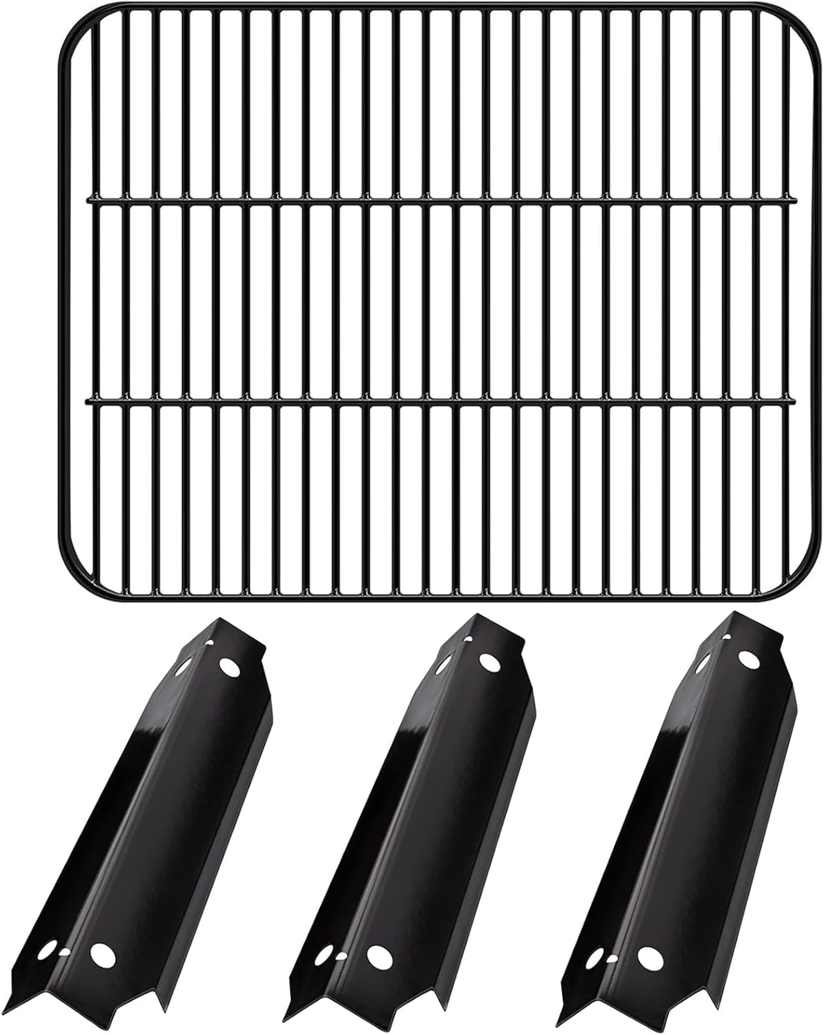 Criditpid Grill Replacement Parts for Dyna-Glo DGC310CNP DGC310CNP-D DGC310BNP-D DGC310RNP-D, Grill Grates & Heat Plate Shields for Dyna-Glo DGC310CNP-D 3-Burner Open Cart Propane Gas Grill