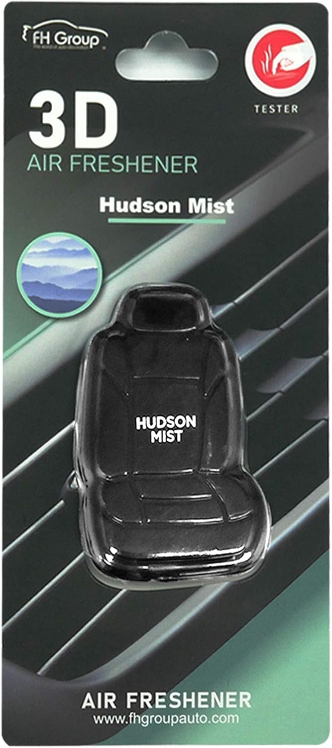 FH Group Air Freshener Vent Clips, Mini Car Seat Covers Design, (Hudson Mist Scent)