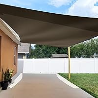 Vista 1 de TANG Toldo de Vela Rectangular de 14'x14', Toldo para Sombra UV, Tela para Sombra, Cubierta para Pérgola, para Patio Exterior, Jardín, Gazebo