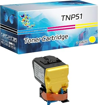 TNP51 Toner Cartridge Compatible for Konica Minolta bizhub C3110 Printers, High Yield 6000 Pages, with Chip High-Definition Printing Yellow