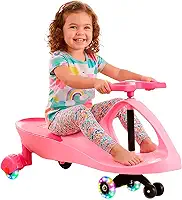 HOLTTER, Carrinho Rolimã Infantil Com Roda Led Colorido Triciclo Brinquedo Infantil Vermelho, Azul, Rosa (Rosa)