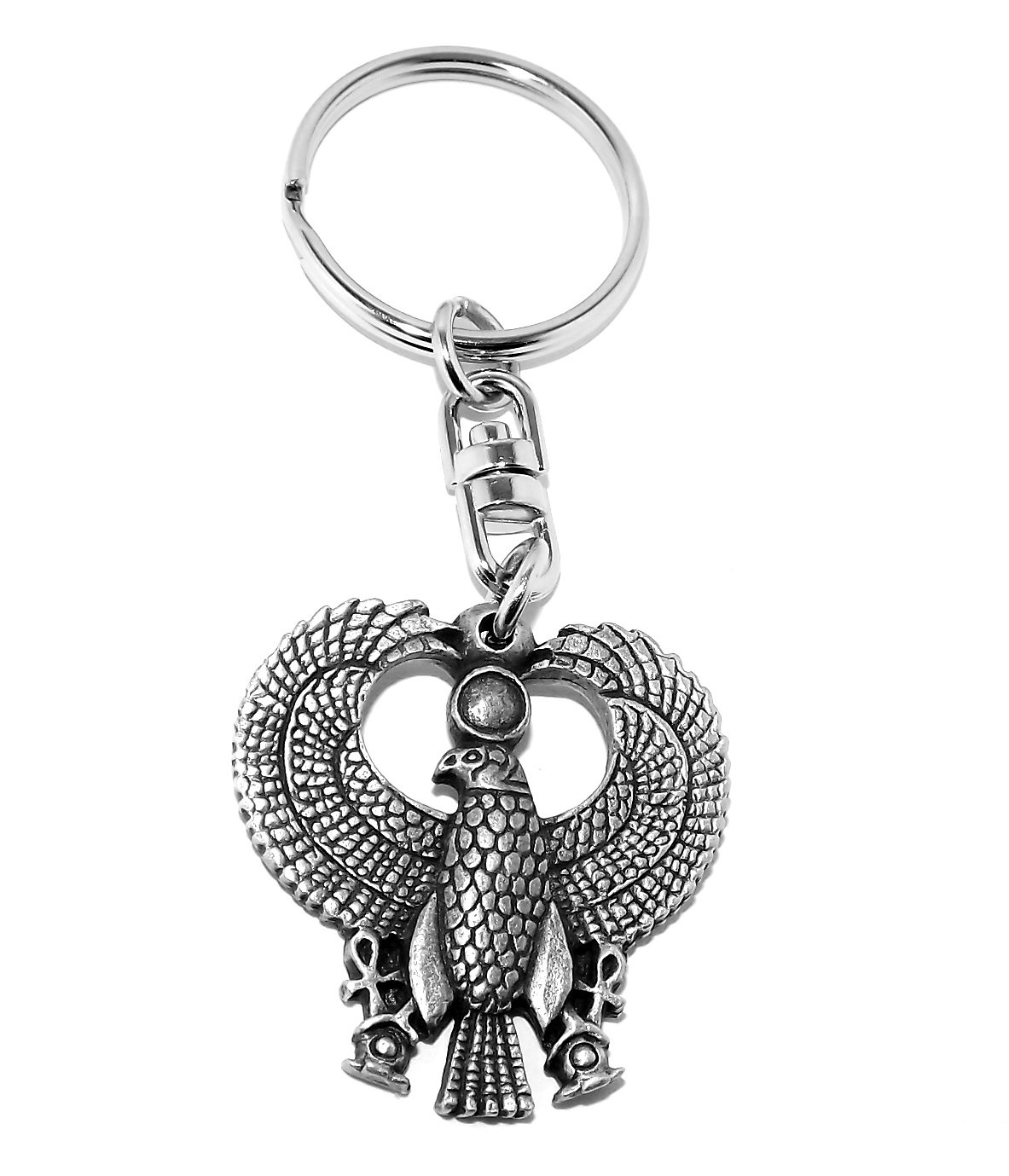 Pagan Keyrings Grey Phoenix (Immortality) Egyptian Pewter Keyring