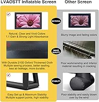 Vista 5 de Inflatable Projector Screen, 30FT Blow Up Movie Screen Outdoor Projector, Easy Set Up One-Piece Design Front & Rear Projection with Air Blower for