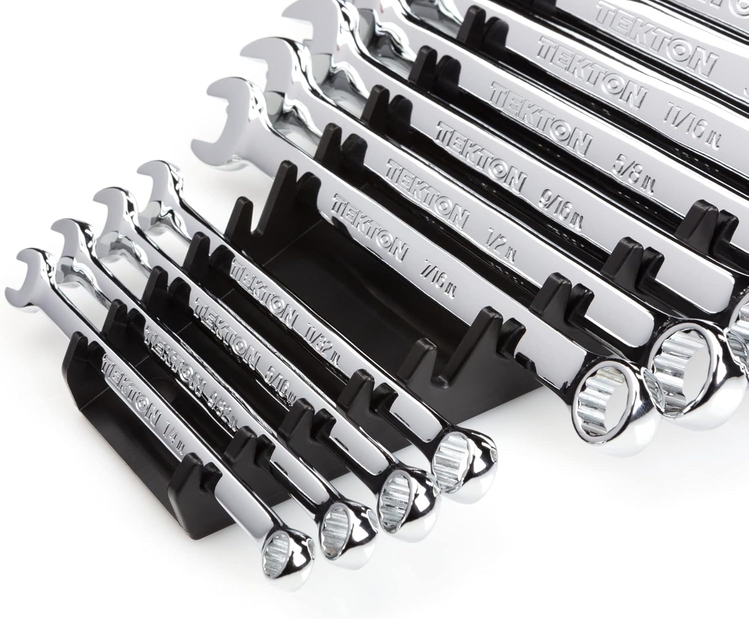 TEKTON 19-Tool Combination Wrench Organizer Rack (Black) | ORG29119 | Made in USA