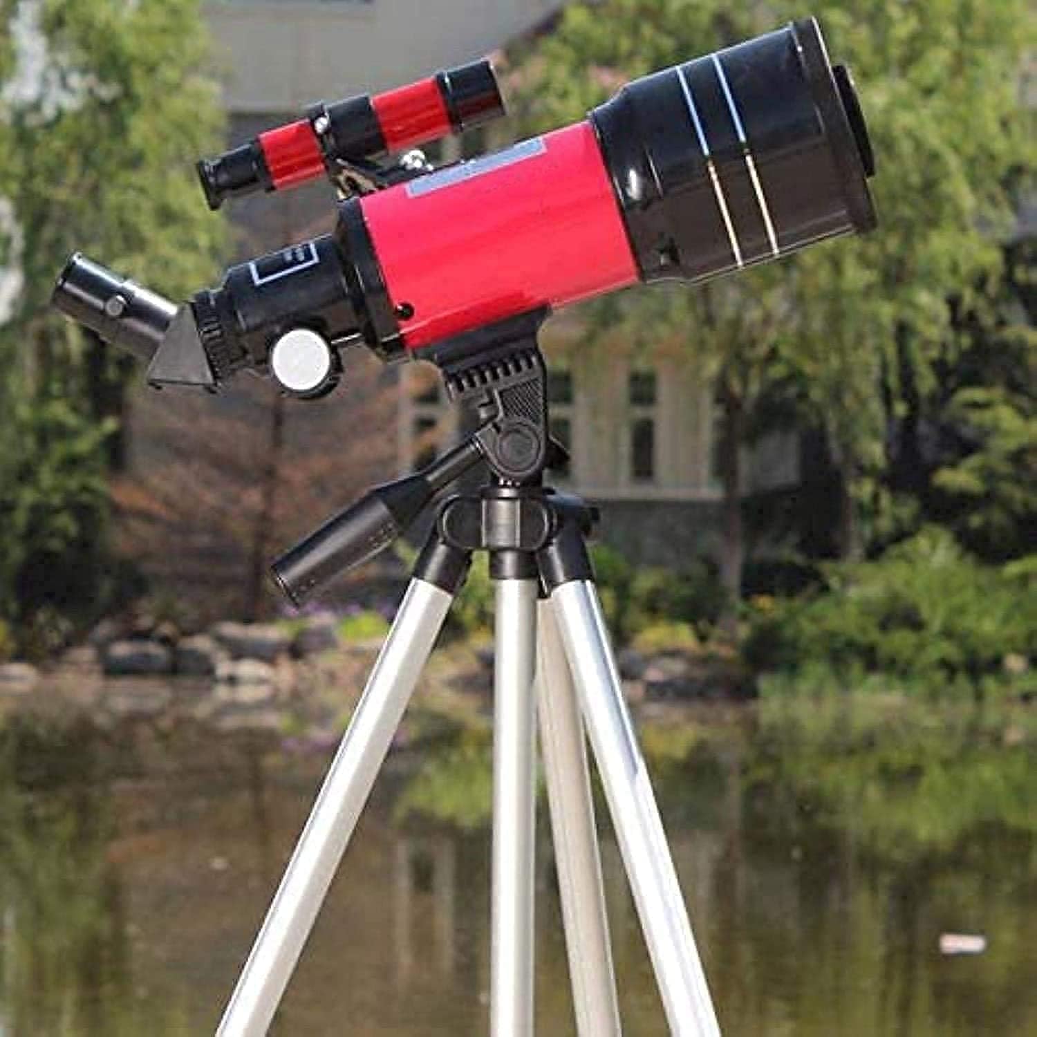 Astronomical Telescope 300mm Distance 70mm Aperture Reflector monocular Telescope 150X Objective with Tripod for Beginners Children Sky Stars