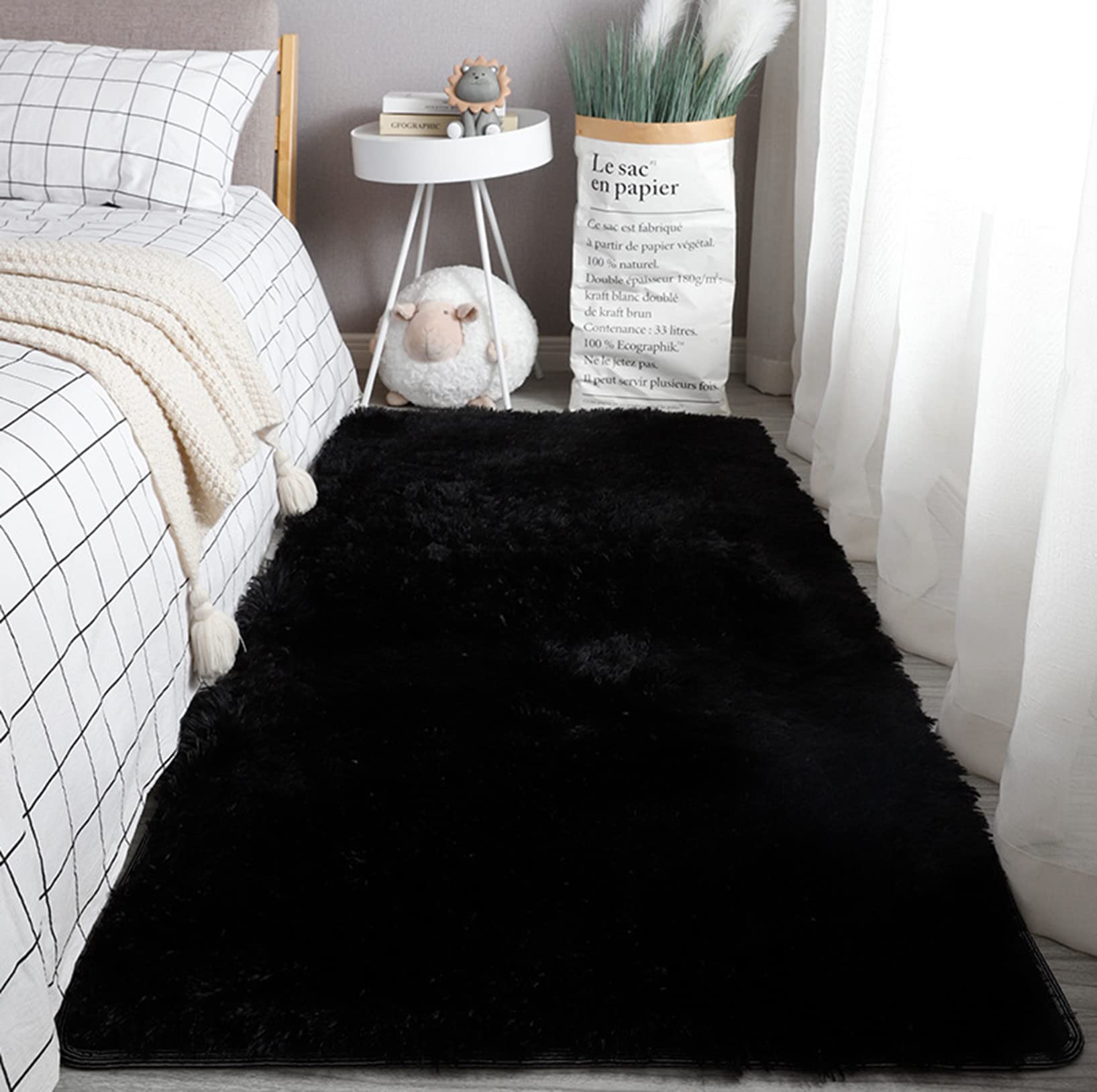 Tapis en laine extra doux pour réchauffer le sol de la chambre