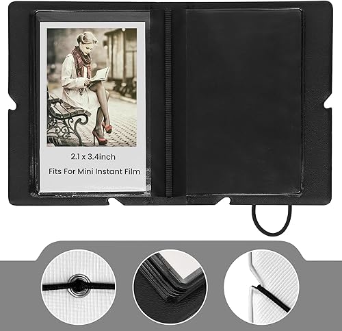 Miniatura 3 de Lifting Paquete de 2 mini álbumes de fotos con 28 bolsillos de 2 x 3 pulgadas, para cámara instantánea Fujifilm Instax Mini 7s 8 9 11 25 26 40 50s