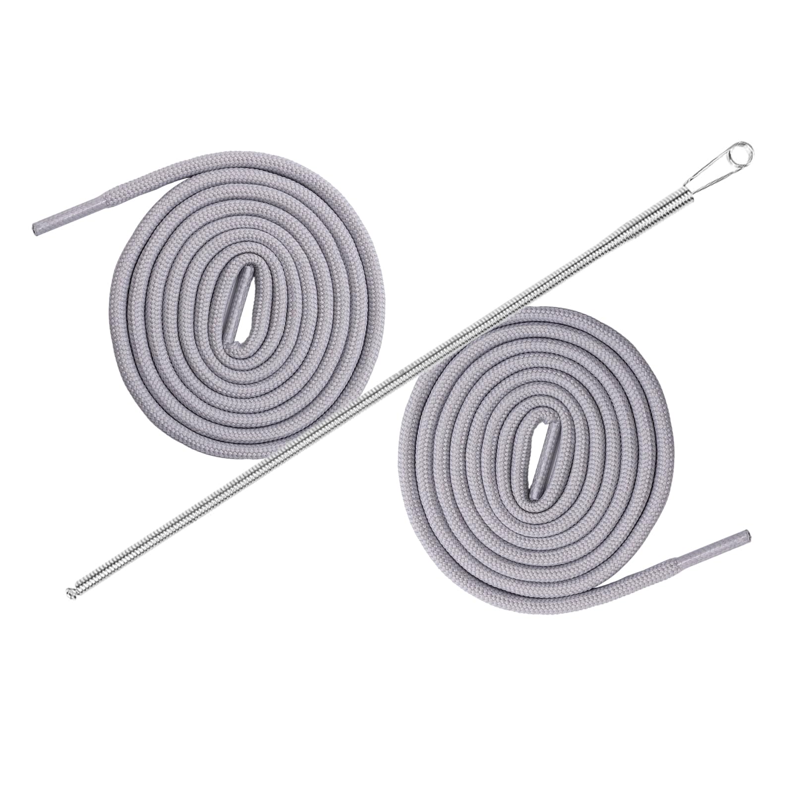 Drawstring Cord for Jogging Bottoms & Hoodies,2 PCS 160cm Flexible Brass-Tipped Adjustable Trouser Band with Pull-Through Needle,Gym Waistband Replacement for Trousers/Sweatshirts/Handbags Gray