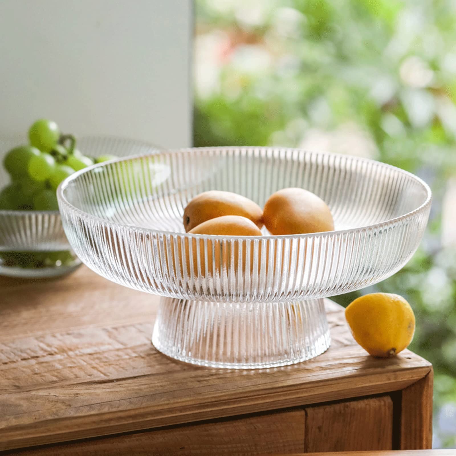Foodservice Vassoio Vassoio trasparente vassoio di vetro for serving vassoio vassoio di frutta vassoio for la casa adatto for frutta dessert home decor per Feste, Tavolo, Cucina ( Size : B )