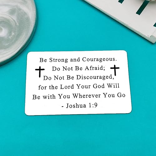 Miniatura 5 de Xiahuyu Regalos cristianos para hombres, regalos religiosos, versículos de la Biblia, regalos grabados para billetera, tarjeta de inserción para