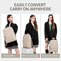 Vista 2 de GOLF SUPAGS Laptop Backpack for Women Slim Computer Bag Work Travel College Backpack Purse Fits 14 Inch Notebook (Apricot)