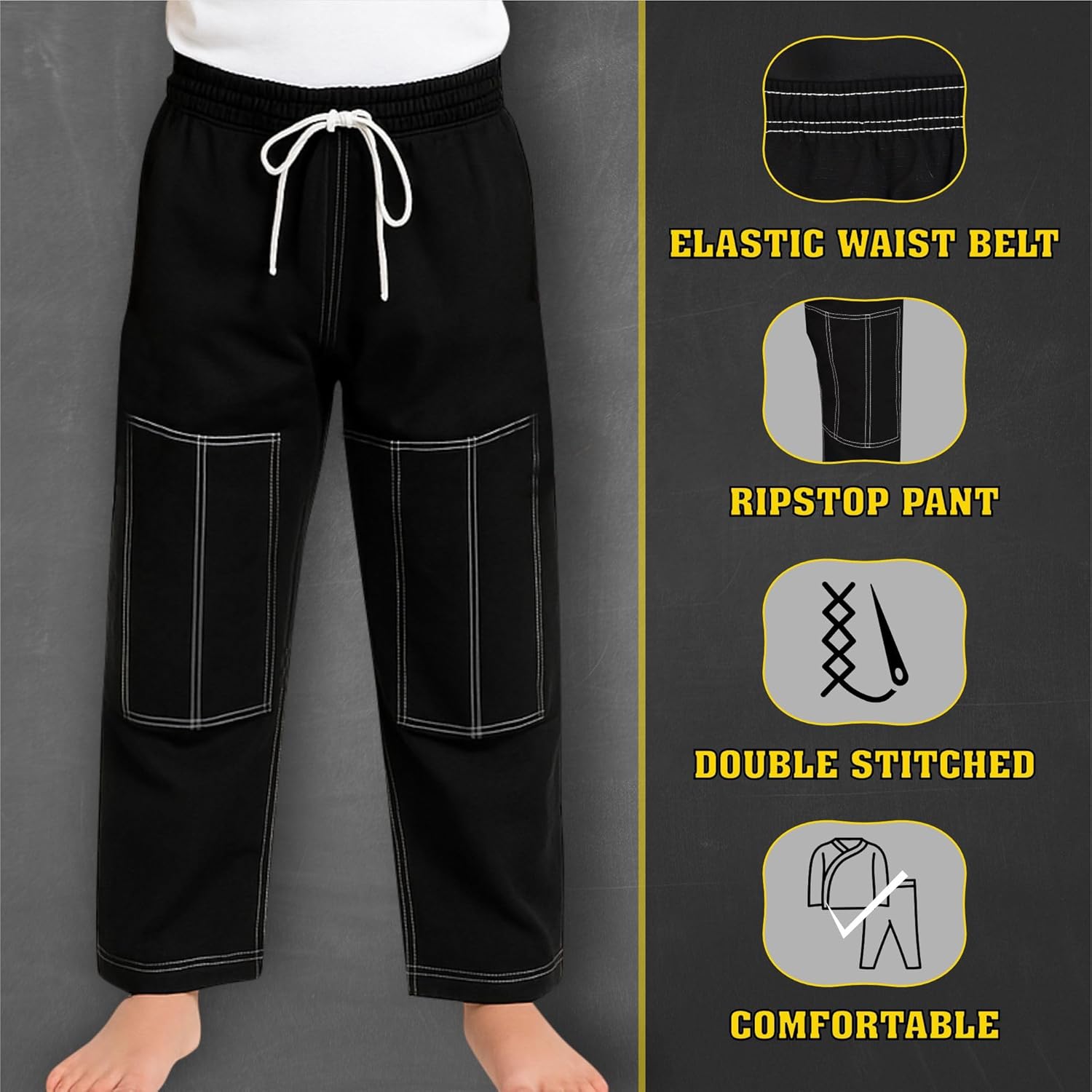ROAR-INT Kids Jiu Jitsu Gi For Boys And Girls Brazilian BJJ Gi Youth Grappling Kimono Jiu Jitsu Uniform Kids Gi - Image 4