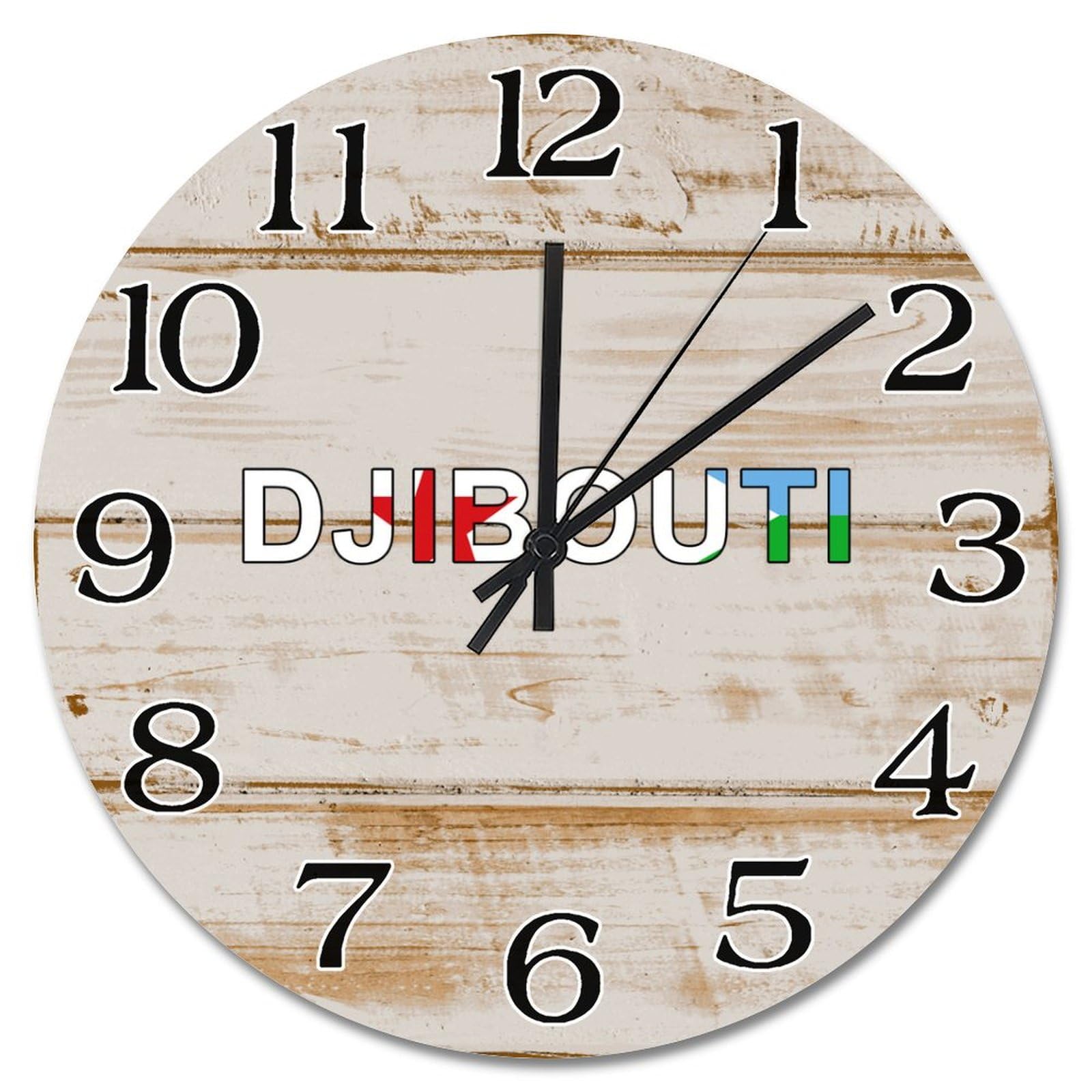 Horloge murale Djibouti idéale pour décorer un bureau ou salon
