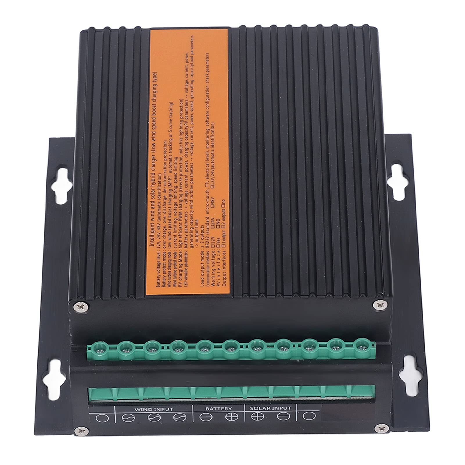 Ejoyous Hybrydowy Kontroler Energii Wiatrowej, Regulator Energii Słonecznej ze Stopu Aluminium 24 V 200 W z wodoodporną izolacją, śledzenie MPPT, Wyświetlacz LED do Systemów Baterii Słonecznych