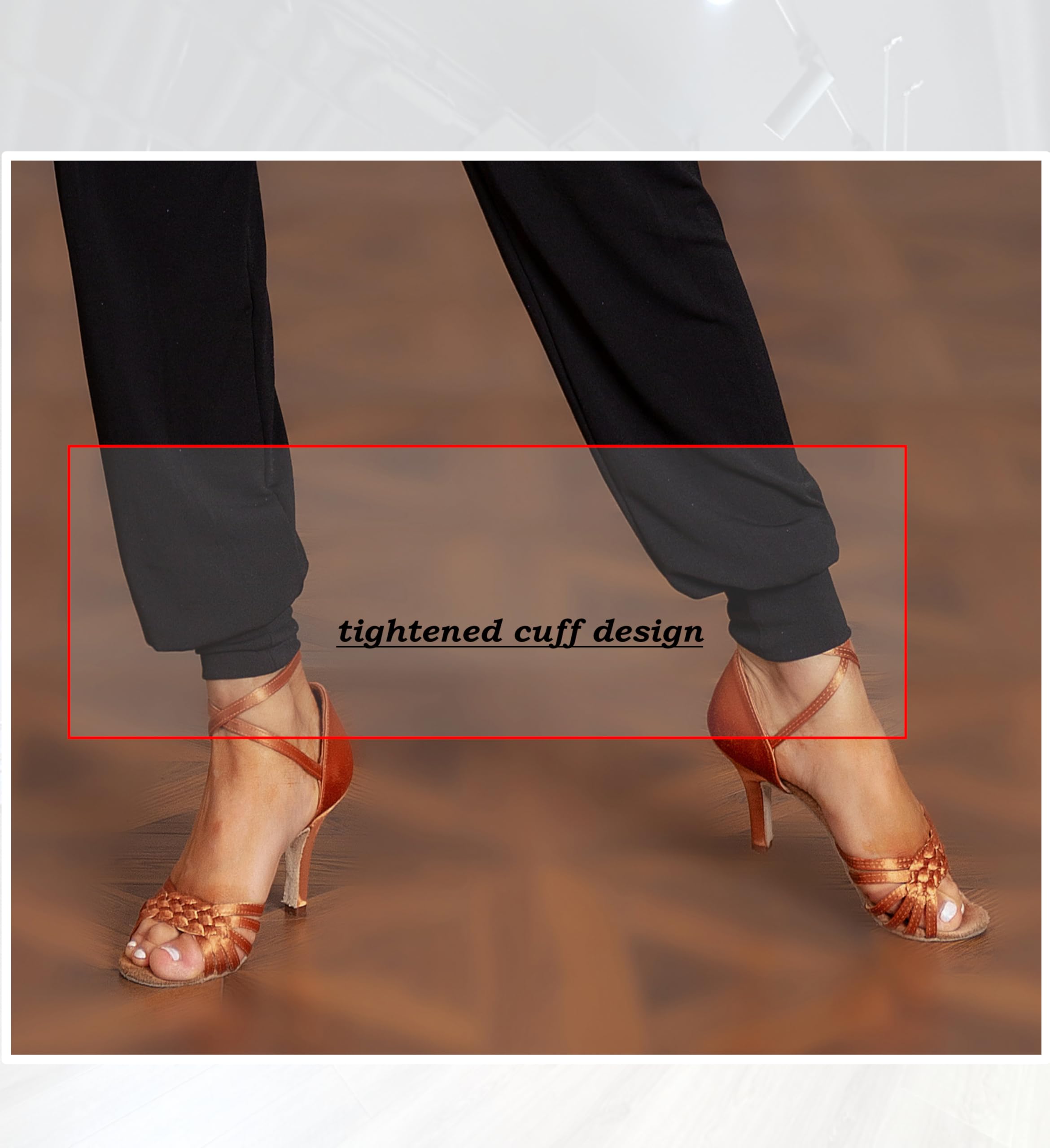 SCGGINTTANZ G4034 Latin Modern Ballroom Dance Professional tightened Cuff Design Pants/Trousers