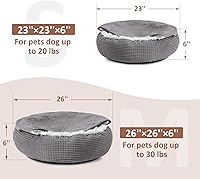 Vista 6 de MIXJOY Cama pequeña para perros y gatos con manta adjunta, camas redondas con capucha acogedoras tipo cueva para perros pequeños, cama de felpa