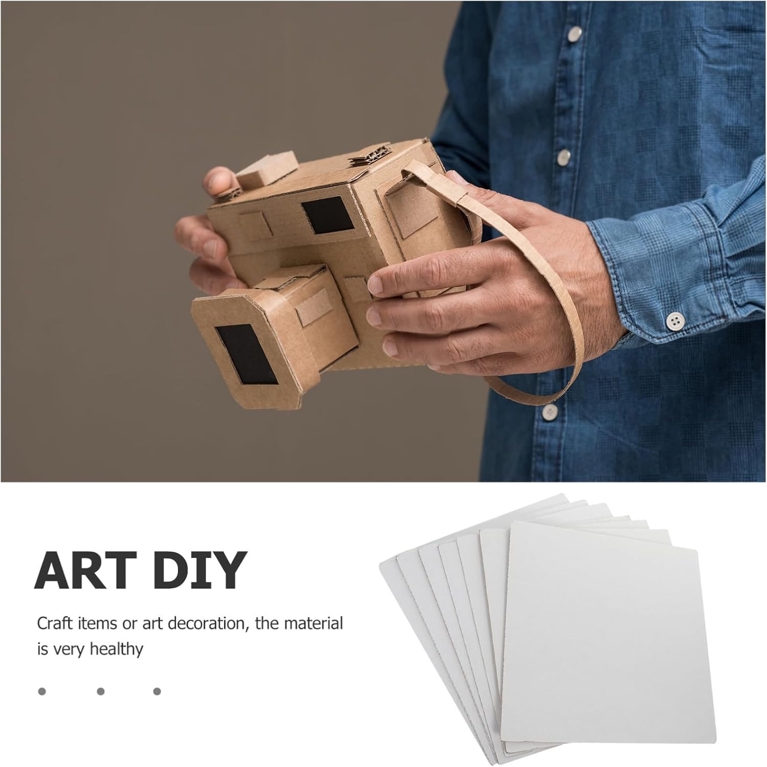 10sheets Cardboard Sheets Thick Corrugated Paperboard Diy Mailer Inserts White Blank Mailing Cardboard Pad