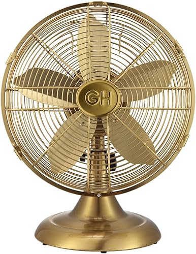 Vista 36 de Good Housekeeping 92606 Ventilador de mesa de oficina retro de 12 pulgadas con amplia oscilación, ajustes de 3 velocidades y asa de transporte, Rosa