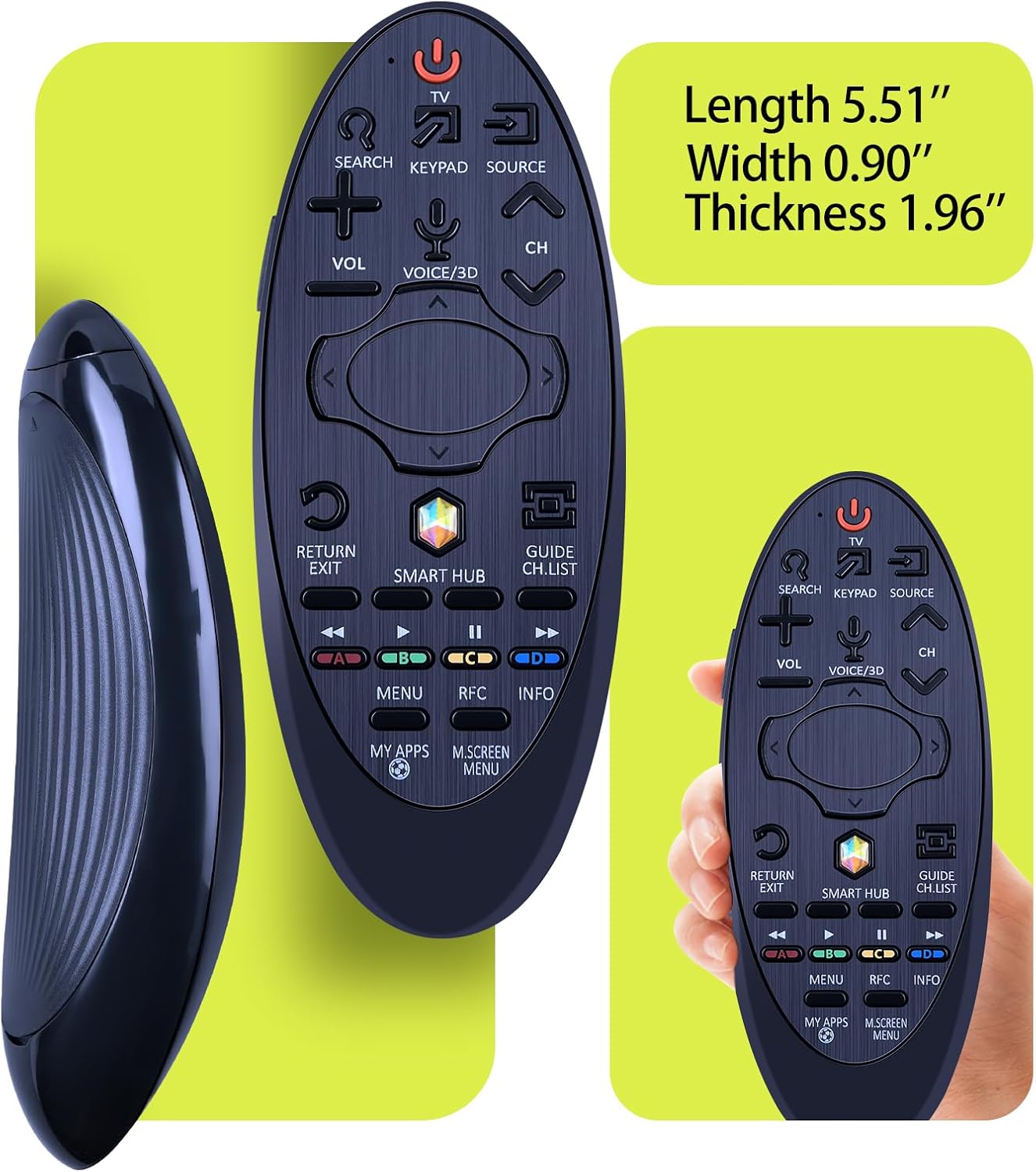 BN59-01181B Replacement Remote Control fits Samsung Smart TV BN59-01185F BN59-01181A BN59-01185A BN59-01181B BN59-01182F (Without Voice Function)