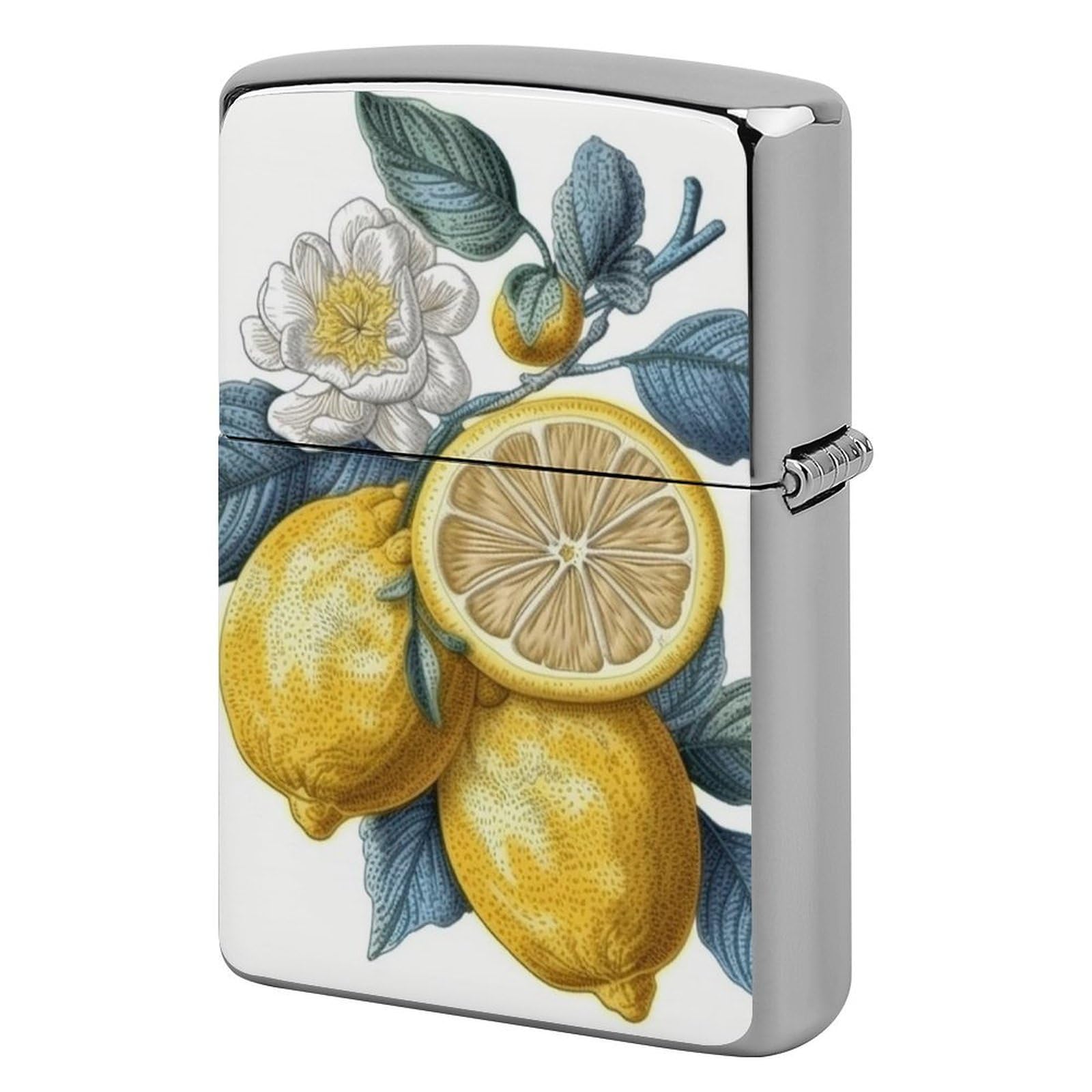 Three Lemons Lighter Case for Men, Personalized Lighter Cover for Valentine's Day Gifts, Flip-Top Lighters Shell for Outdoor, Portable Lighters Protective Sleeve
