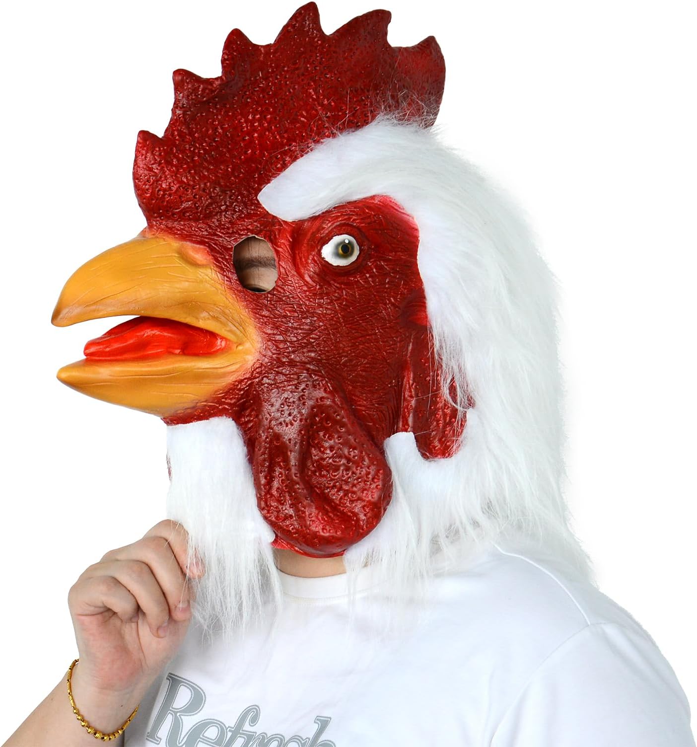 VoyipartyLatex Rooster Animal Head Mask For Halloweem Costume Cosplay