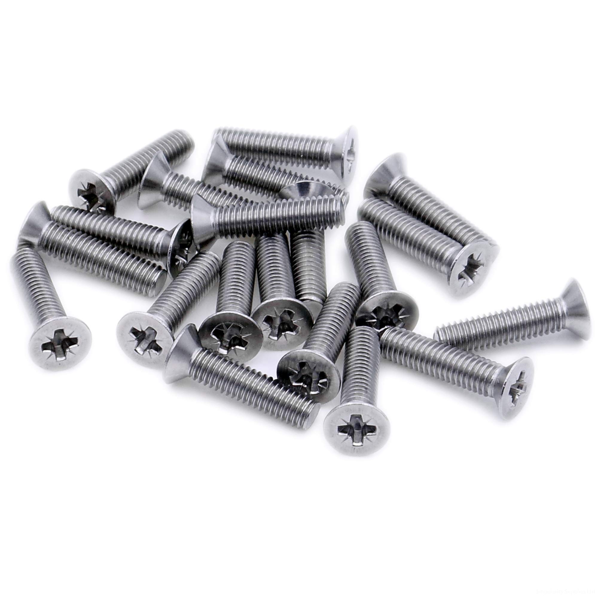 Singularity Supplies M3 (3Mm X 30Mm) Pozi Countersunk Machine Screw (Bolt) - Stainless Steel (A2) (Pack Of 20)