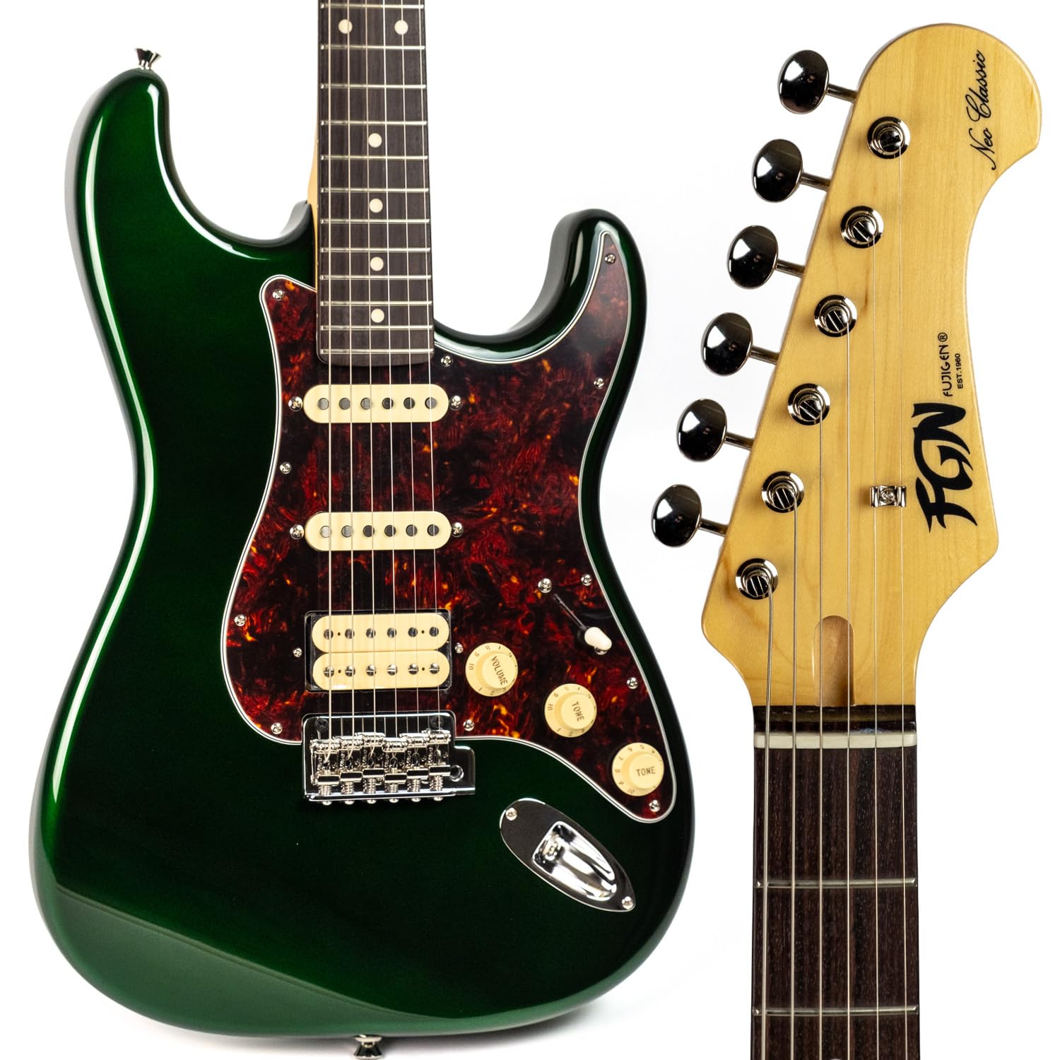Amazon | FUJIGEN NST110RAL-CAG (Candy Apple Green) エレキギター