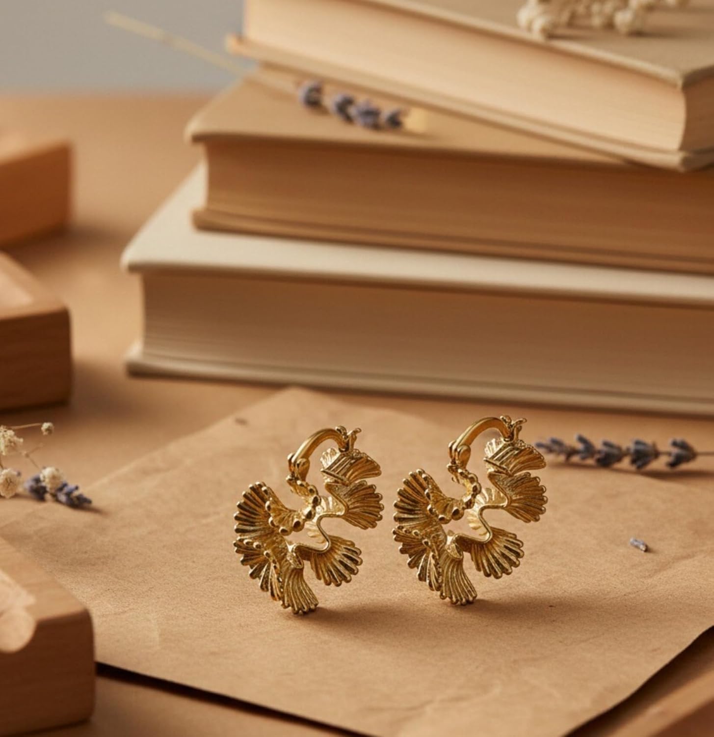 Circle Flower Earrings for Women, Alloy Floral Dangle Earrings, Vintage Boho Flower Circle Earrings for Party Wedding Daily Wear Gift（Gold） - Image 7