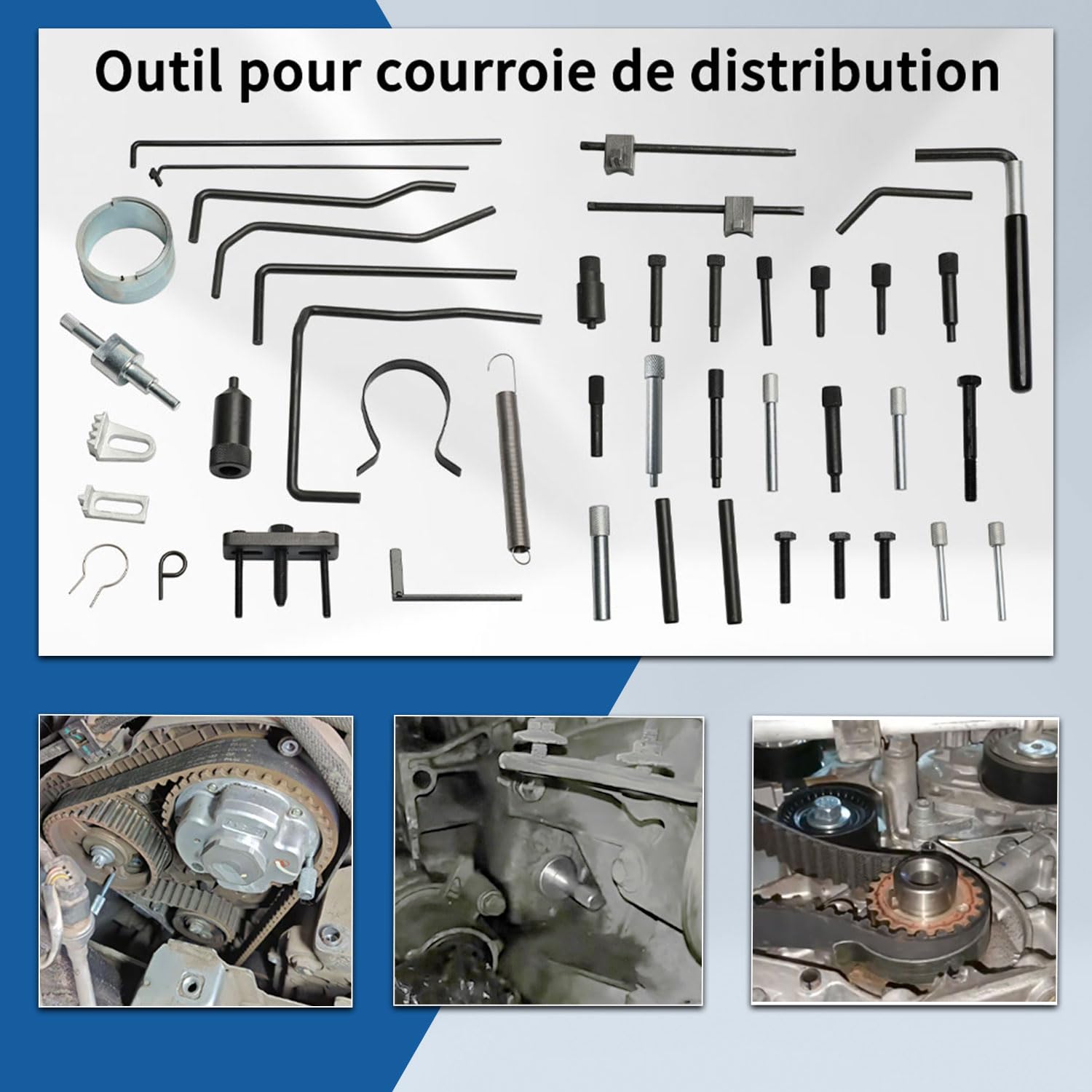 DPTOOL Strumento di allineamento Motore, Regolazione Albero a camme e Albero Motore per Peugeot, Citroën, PSA (Diesel e Benzina), Twin TDI, HDI, PSA 4086; Strumenti per Cinghia di distribuzione