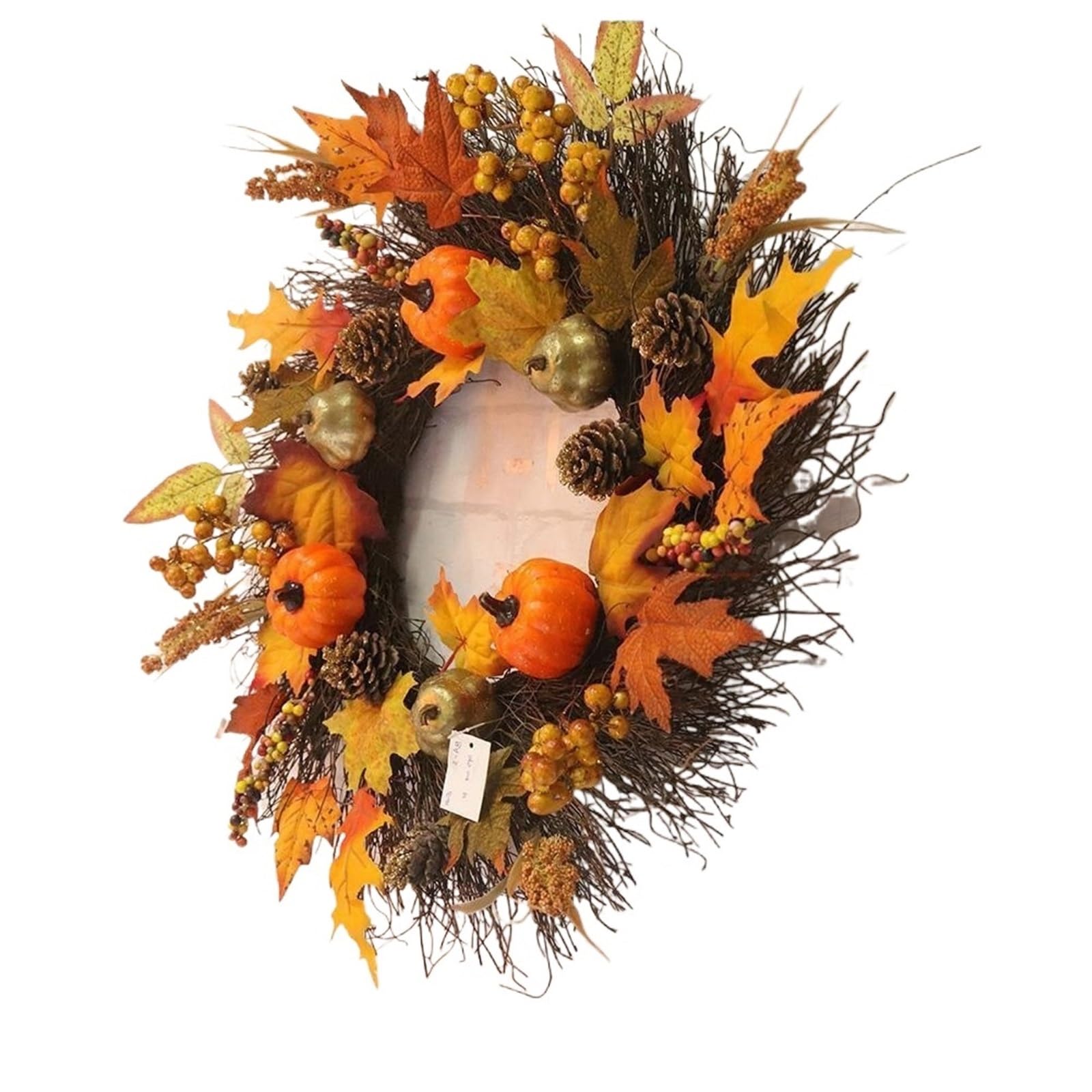 Wreaths Front Door Wreath Harvest Maple Leaf Pumpkin Home Decor Party Supplies 45Cm