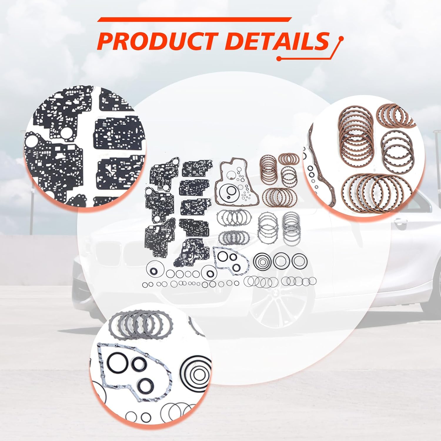 RE4F03A Transmission Master Rebuild Kit, Compatible with Nissan Bluebird Grand Livina Versa Cube Maxima, Automotive Transmission Rebuild Overhaul Friction Steel Set Replaces Parts RL4F03A