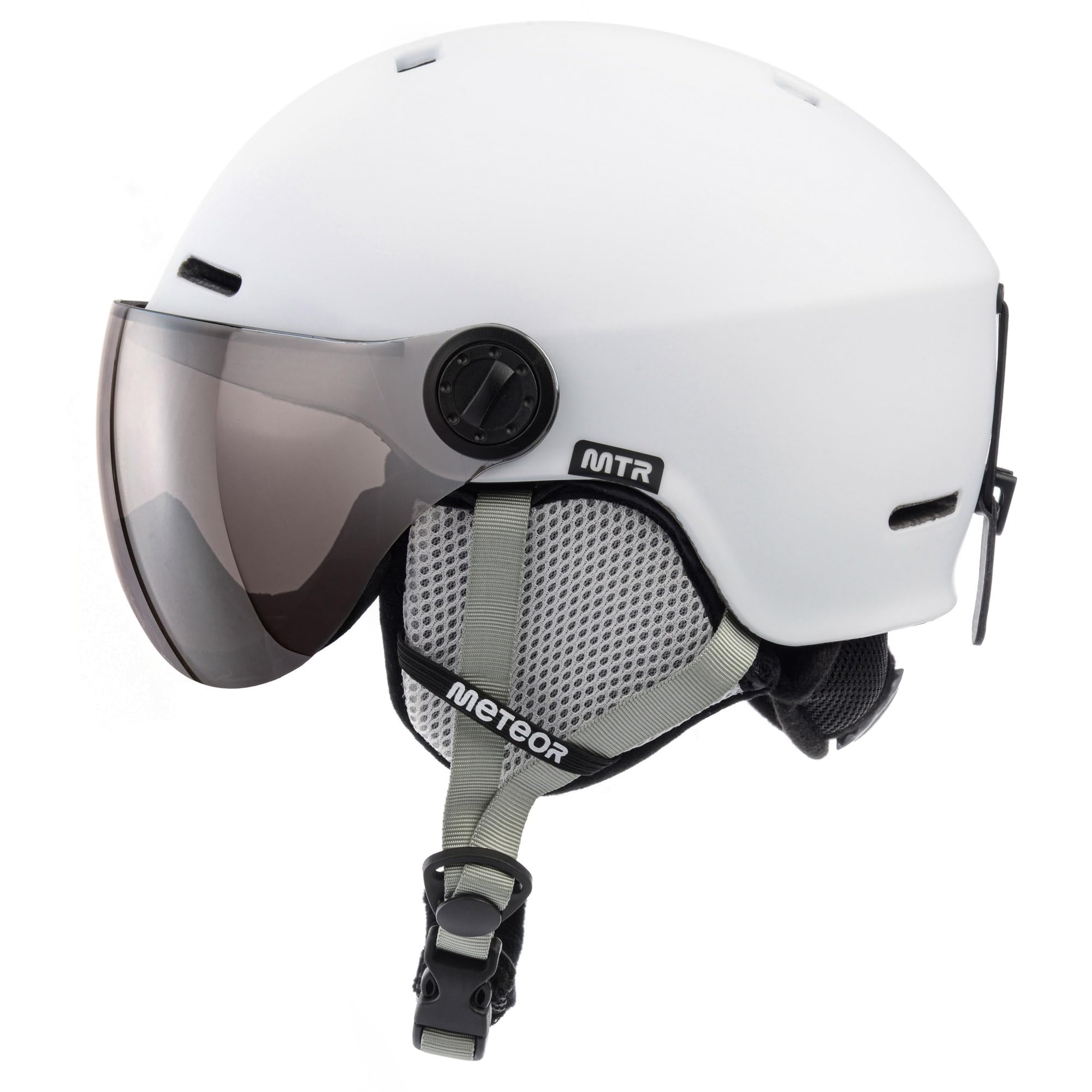 meteor Casque de Ski avec Visière Intégrée - pour Hommes Femmes et Jeunesse - Helmet Snowboard Professionnel de Sports de Neige