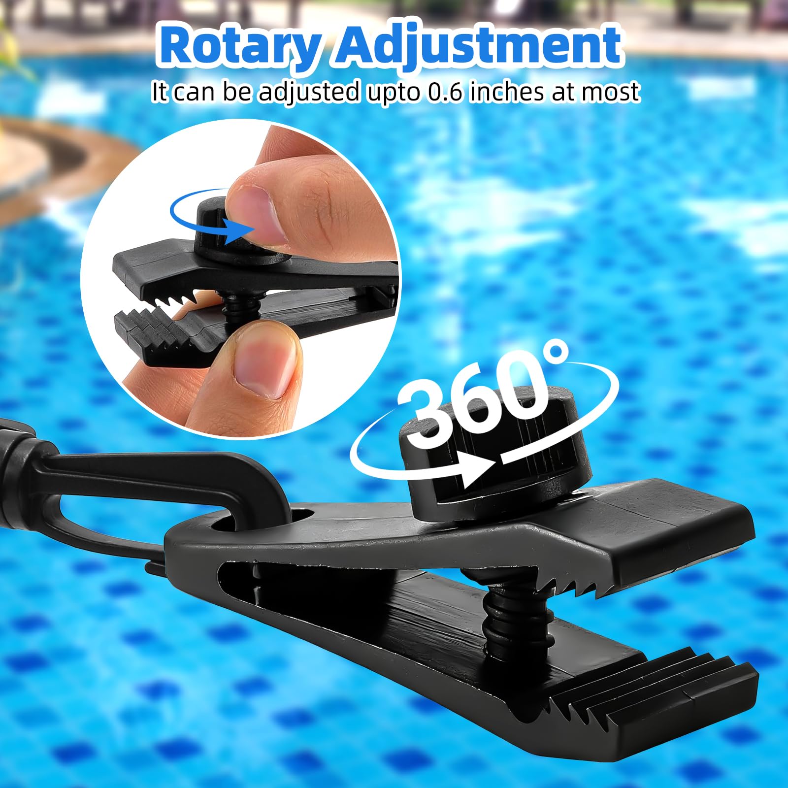 Rwbimti Juego de 8 bandas de sujeción y grapas para enrollador de piscina, especialmente para enrollador de piscina, rodillo de piscina para cubierta solar, enrollador de lona de piscina