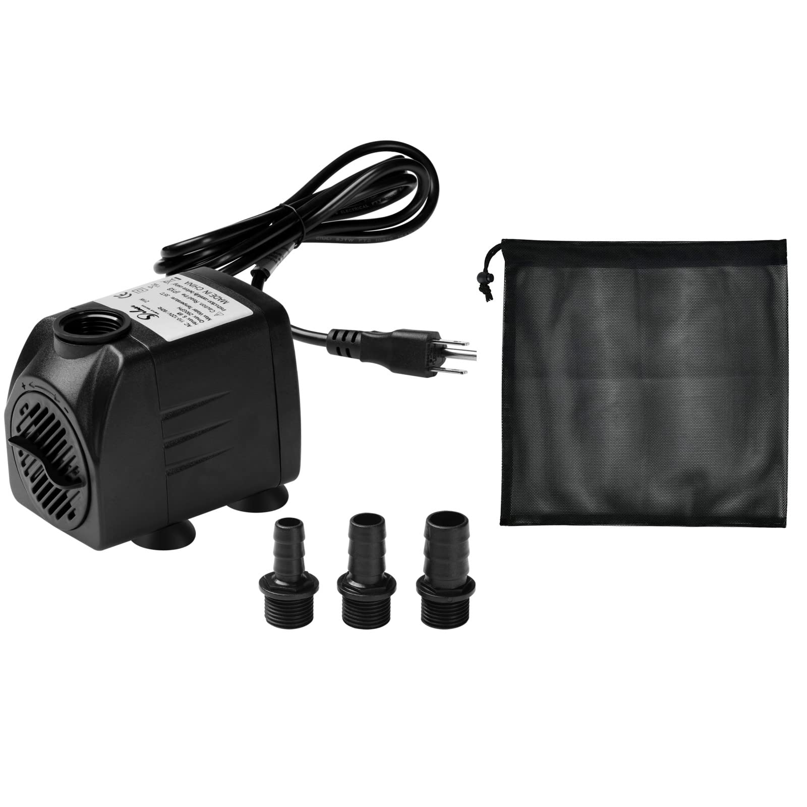 Simple Deluxe80GPH Submersible Water Pump 4W Durable Fountain Pump for Pond, Aquariums Fish Tank, Statuary, Hydroponics
