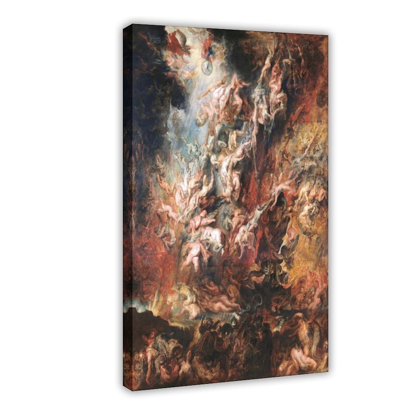 SWDXA Rubens 'fall of The Damned' Classic Painting Reproduction Premium Baroque Gift Canvas Poster Wall Art Prints Room Aesthetic Murals Bedroom And Living Decorations 12" L X 18" W