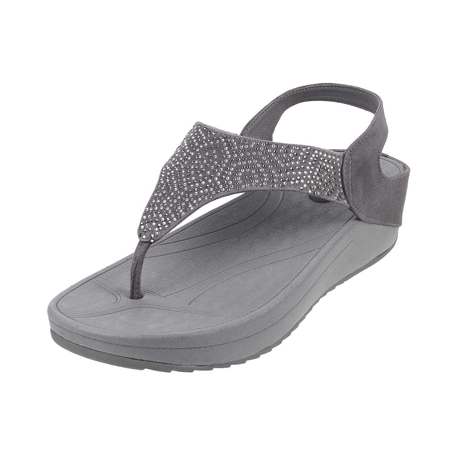 Metro Women Grey Synthetic Sandals,EU/37 UK/4 (35-4781) (B0BFDYKJ48) Amazon Price History, Amazon Price Tracker