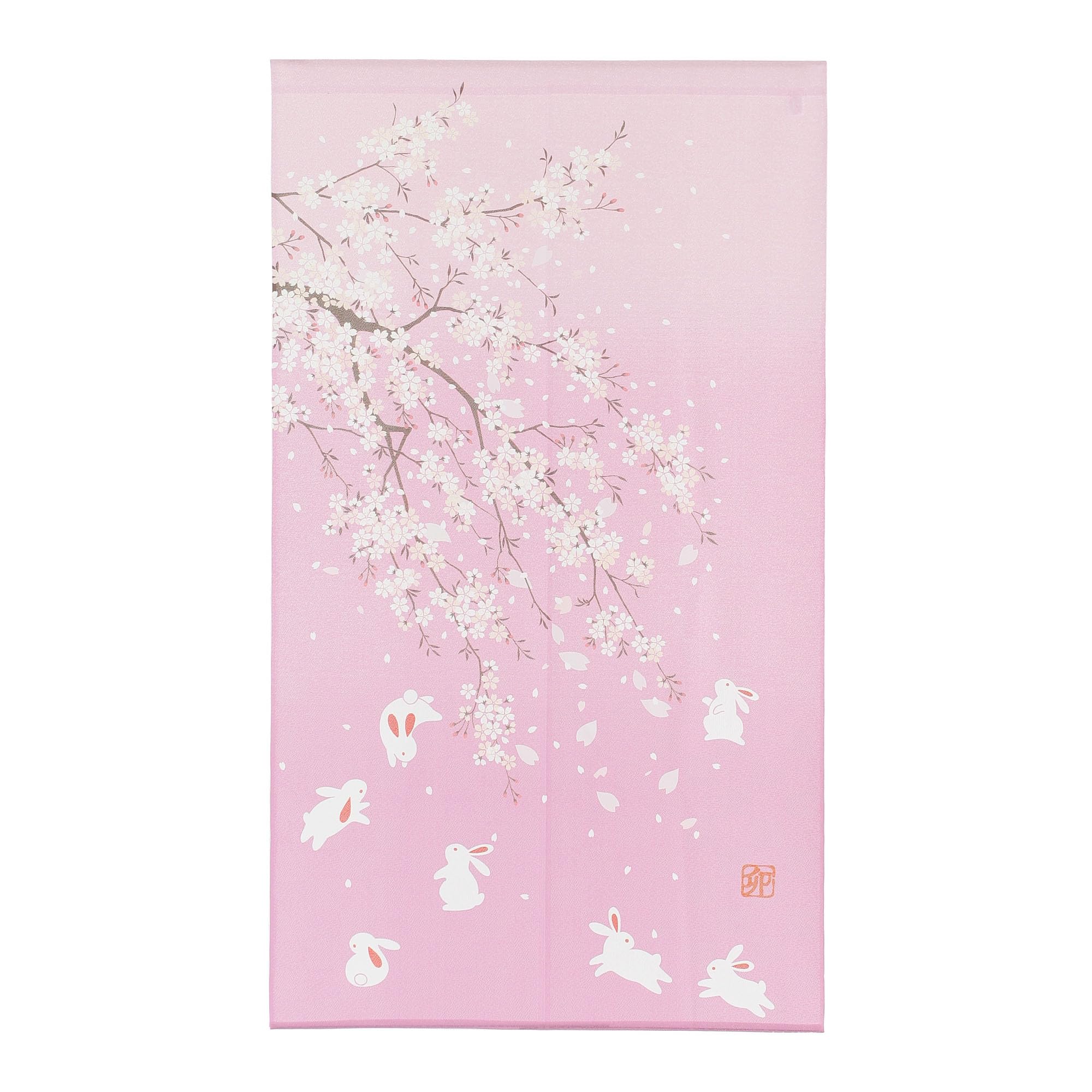 Amazon｜narumikk のれん さくらとうさぎ 暖簾 ノレン 桜 サクラ 兔