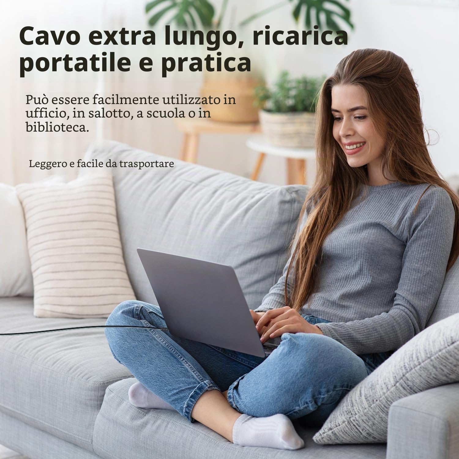 Caricatore USB C 65W Portatile Alimentatore Caricabatterie