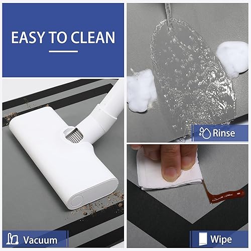 Miniatura 6 de Vonabem Alfombras y tapetes de cocina2 piezas Tapete de cocina antideslizante absorbente y resistente a la suciedad, tapete de piso de cocina