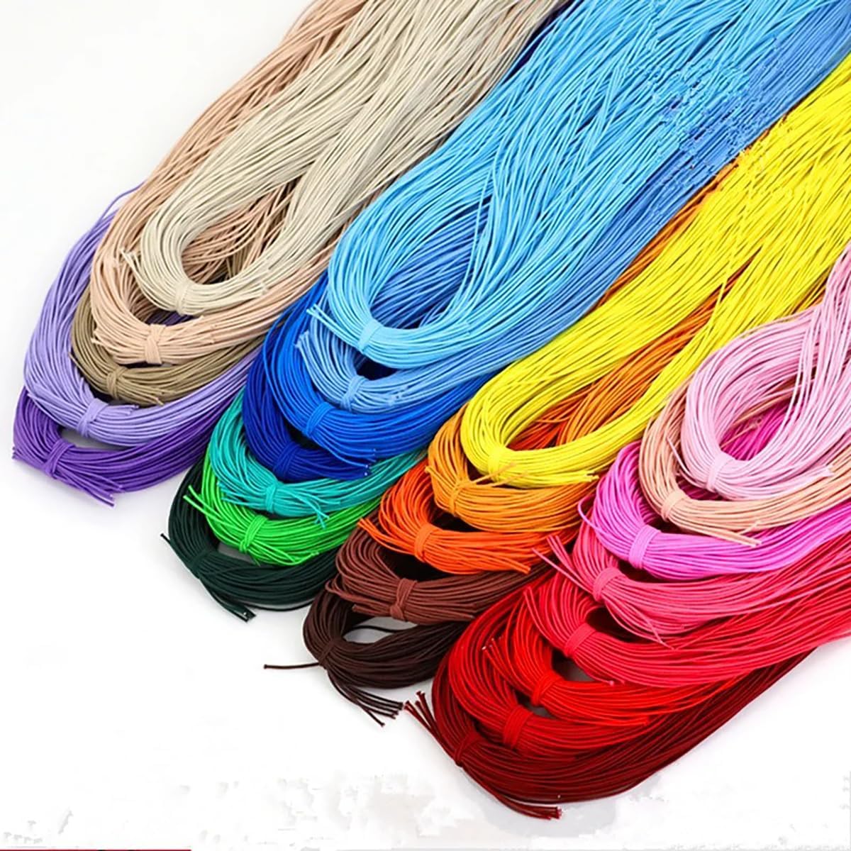 Queenbox 1.5mm x 10Yards Round Elastic Thread, Sewing Stretchy String Cord Rope for DIY Craft Clothing Knitting Jewelry Making Beading Gift Wrapping, Wine Red
