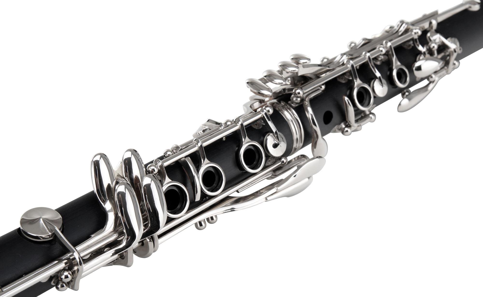 Classic Cantabile CLK-45 B-Klarinette (Böhm, 17 Klappen, 5 Ringe, ABS Kunststoff, Mechanik versilbert, ideales Schülerinstrument)