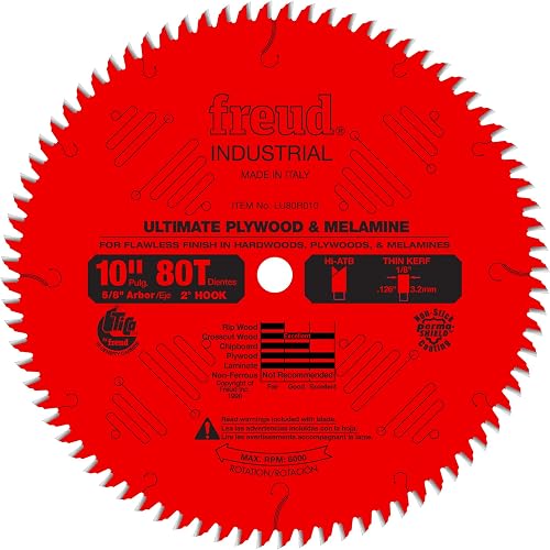 Freud LU80R010: 10" Ultimate Plywood & Melamine Blade
