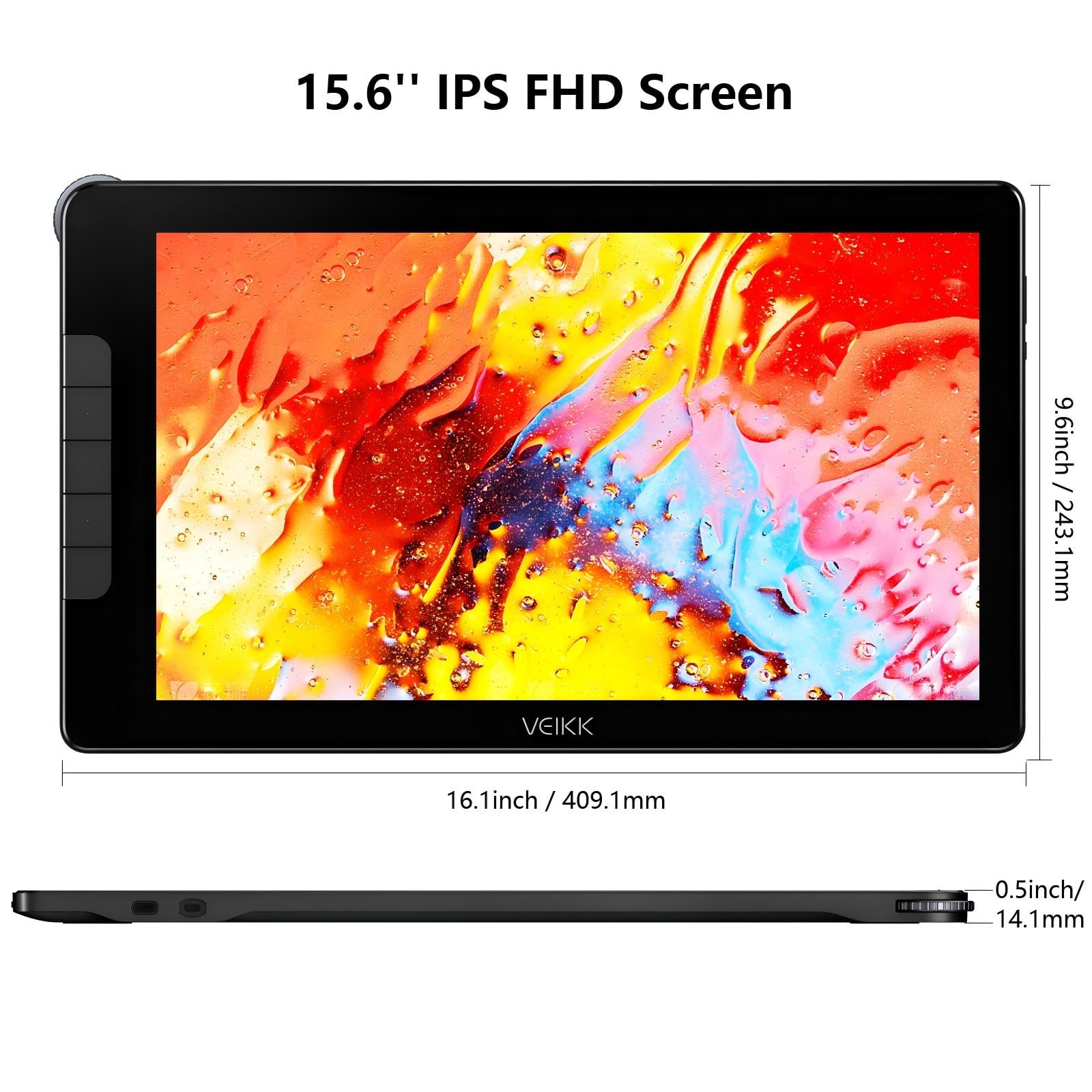 Amazon.com: VEIKK Studio 16 Drawing Tablet with Screen, 15.6 Inch