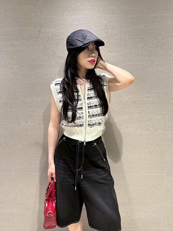 LILYBROWN リリーブラウン ツイードフリンジニットベスト 25ss Lily Brown - LILYBROWN リリーブラウン ツイードフリンジニットベスト
