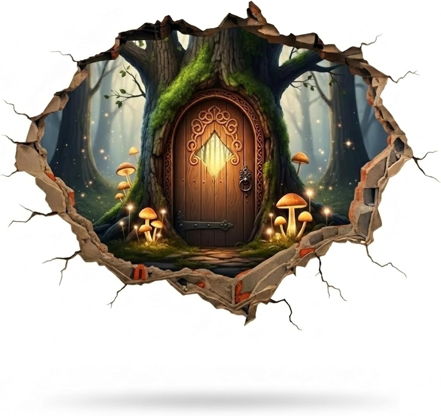 Amazon.com: Fairy Door Wall Sticker 3D Effect - Magical Forest Tree ...