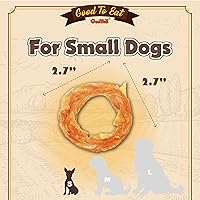 Vista 2 de Gootoe Tendones de pavo para perros, golosinas hipoalergénicas para perros, alternativa de cuero crudo, masticables de larga duración