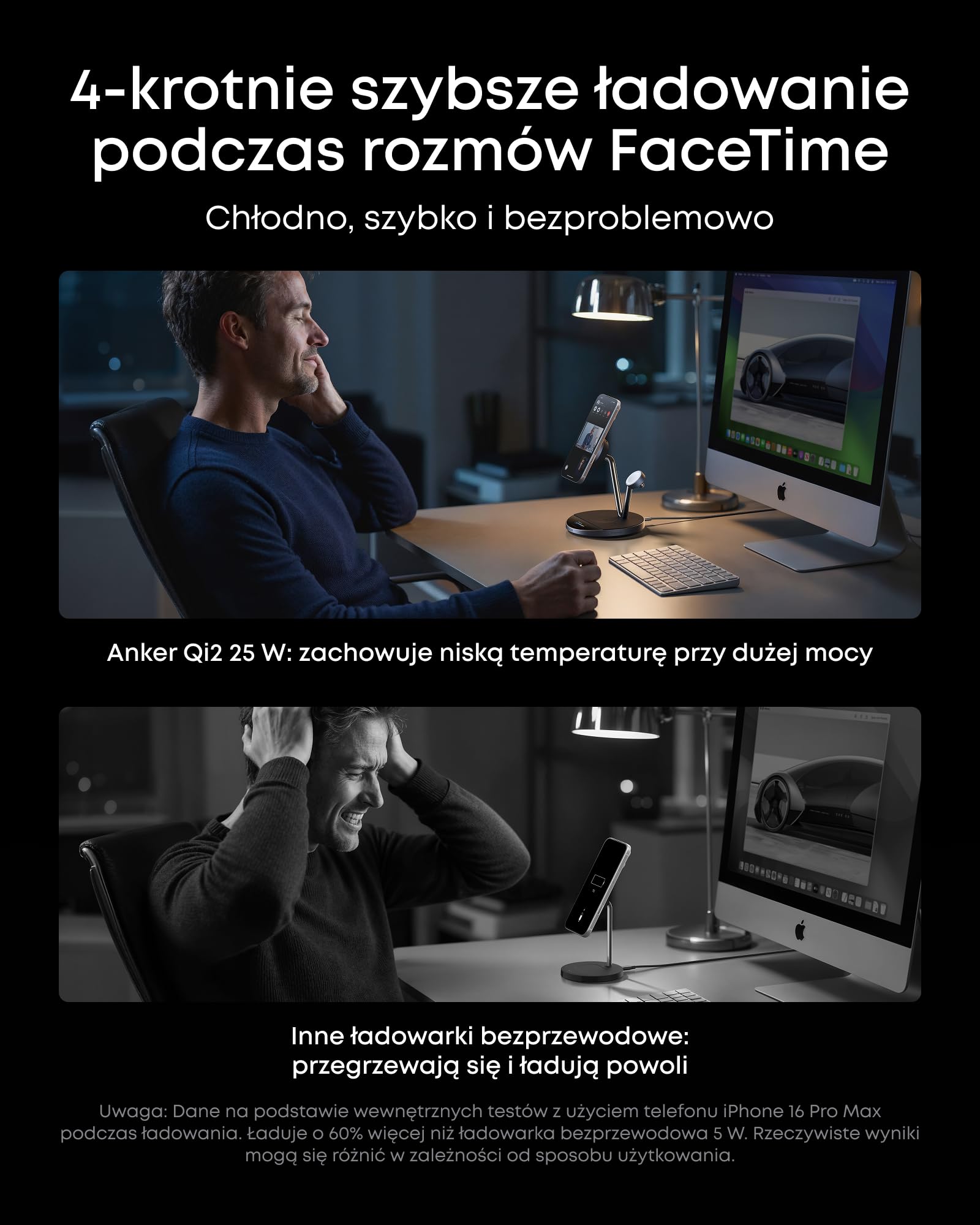 Anker Prime Ładowarka kompatybilna z MagSafe 3-w-1, certyfikowana stacja ładowania bezprzewodowego Qi2 25W z inteligentnym wyświetlaczem i aktywnym chłodzeniem TEC, dla iPhone 17, Apple Watch, AirPods