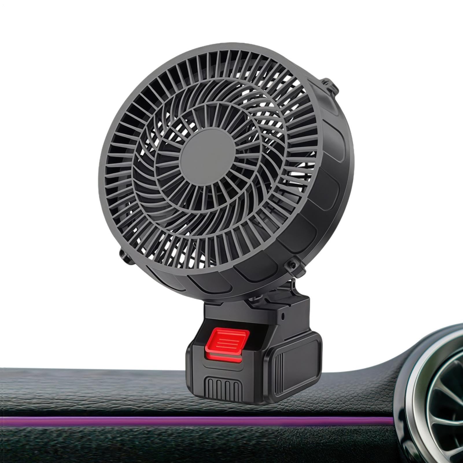Ventilateur de camping rechargeable à vitesses réglables et grande autonomie