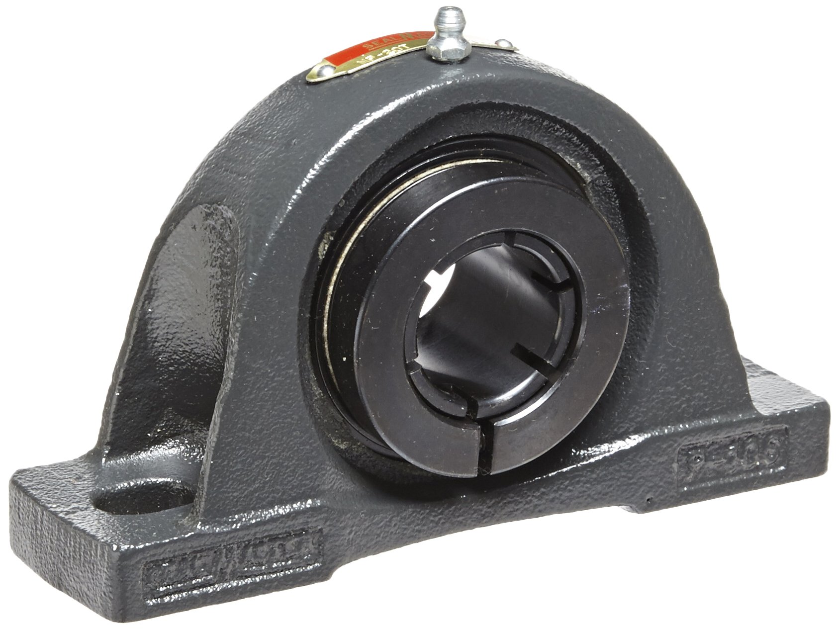 Sealmaster NP-20T Pillow Block Ball Bearing, Non-Expansion Type, Normal-Duty, Regreasable, Skwezloc Collar, Felt Seals, Cast Iron Housing, 1-1/4